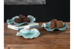 Mor Furniture Wall Art & Accents|Abella Ceramic Wall Art In Blue, Set Of 3