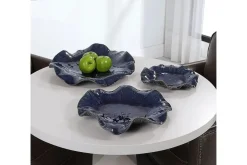 Mor Furniture Wall Art & Accents|Abella Ceramic Wall Art In Blue, Set Of 3