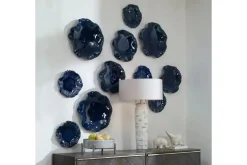 Mor Furniture Wall Art & Accents|Abella Ceramic Wall Art In Blue, Set Of 3