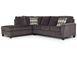Mor Furniture Sectionals|Abinger Sofa Tux Chaise Sectional In , Left Facing Smoke