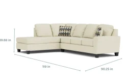 Mor Furniture Sectionals|Abinger Sofa Tux Chaise Sectional In , Left Facing Smoke