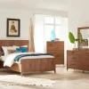 Mor Furniture Bedroom Sets|Adler Panel Bed, Dresser, Mirror & Nightstand In Natural Walnut, Full