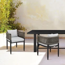 Mor Furniture Outdoor Dining Chairs|Alegria Outdoor Side Chair In Light Gray, Set Of 2