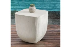 Mor Furniture Outdoor Accent Tables|Alma Outdoor Square End Table In White