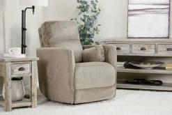 Mor Furniture Recliners|Alpaca Swivel Gliding Recliner In Badgley Hemp