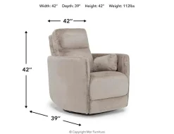 Mor Furniture Recliners|Alpaca Swivel Gliding Recliner In Badgley Hemp