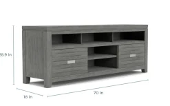 Mor Furniture Media Consoles & Hutches|Tv Stands|Altamonte Media Console In Gray, 60 Inch