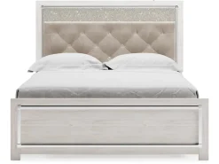 Mor Furniture Beds|Altyra Panel Bed In Pearl White, Twin