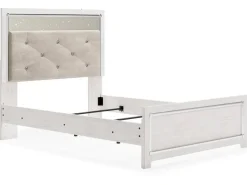 Mor Furniture Beds|Altyra Panel Bed In Pearl White, Twin