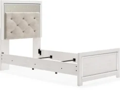 Mor Furniture Beds|Altyra Panel Bed In Pearl White, Twin