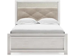 Mor Furniture Beds|Altyra Panel Bed In Pearl White, Twin