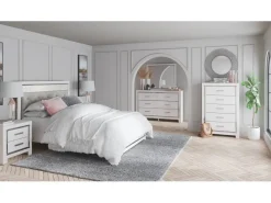 Mor Furniture Beds|Altyra Panel Bed In Pearl White, Twin