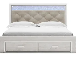 Mor Furniture Storage Beds|Beds|Altyra Panel Bed W/ Storage In Pearl White, Queen