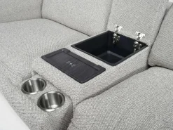 Mor Furniture Reclining Sectionals|Sectionals|Amara 6 Piece 2 Power Sectional In Tasmin Granite
