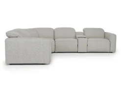 Mor Furniture Reclining Sectionals|Sectionals|Amara 6 Piece 2 Power Sectional In Tasmin Granite