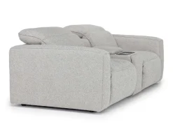 Mor Furniture Loveseats|Reclining Loveseats|Amara 2 Power Console Loveseat In Tasmin Granite