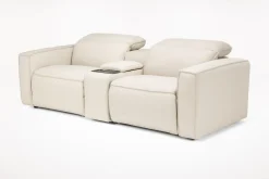 Mor Furniture Loveseats|Reclining Loveseats|Amara 2 Power Console Loveseat In Tasmin Granite