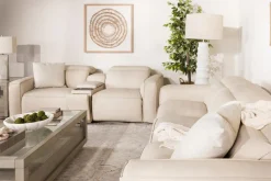 Mor Furniture Loveseats|Reclining Loveseats|Amara 2 Power Console Loveseat In Tasmin Granite
