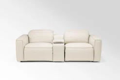Mor Furniture Loveseats|Reclining Loveseats|Amara 2 Power Console Loveseat In Tasmin Granite