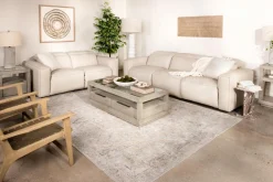 Mor Furniture Living Room Sets|Amara 2 Power Sofa & Loveseat In Tasmin Granite