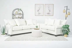 Mor Furniture Loveseats|Amelia Crypton Performance Loveseat In Nomad Snow, Down