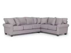 Mor Furniture Sectionals|Amelia Crypton Performance Tux Sofa Sectional In , Left Facing Nomad Slate