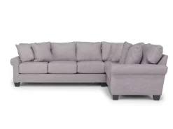 Mor Furniture Sectionals|Amelia Crypton Performance Tux Sofa Sectional In , Left Facing Nomad Slate