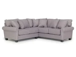 Mor Furniture Sectionals|Amelia Crypton Performance Tux Loveseat Sectional In , Left Facing Nomad Slate