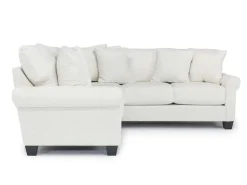 Mor Furniture Sectionals|Amelia Crypton Performance Tux Loveseat Sectional In , Left Facing Nomad Slate
