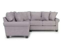 Mor Furniture Sectionals|Amelia Crypton Performance Tux Loveseat Sectional In , Left Facing Nomad Slate
