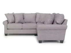 Mor Furniture Sectionals|Amelia Crypton Performance Tux Loveseat Sectional In , Left Facing Nomad Slate
