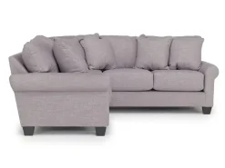 Mor Furniture Sectionals|Amelia Crypton Performance Tux Loveseat Sectional In , Left Facing Nomad Slate