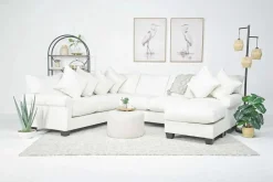 Mor Furniture Sectionals|Amelia Crypton Performance Sofa Chaise Sectional In , Left Facing Nomad Slate