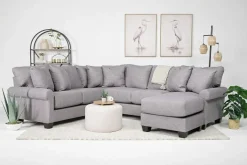Mor Furniture Sectionals|Amelia Crypton Performance Sofa Chaise Sectional In , Left Facing Nomad Slate