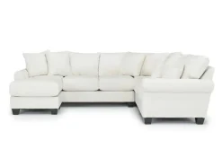 Mor Furniture Sectionals|Amelia Crypton Performance Sofa Chaise Sectional In , Left Facing Nomad Slate