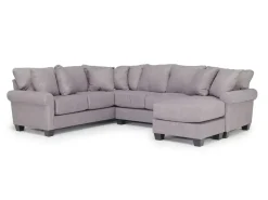 Mor Furniture Sectionals|Amelia Crypton Performance Sofa Chaise Sectional In , Left Facing Nomad Slate
