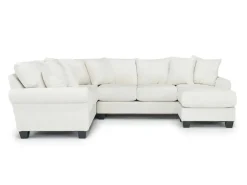 Mor Furniture Sectionals|Amelia Crypton Performance Sofa Chaise Sectional In , Left Facing Nomad Slate