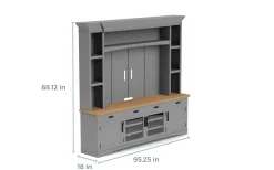 Mor Furniture Tv Stands|Entertainment Centers|Americana 4 Piece Entertainment Center In White Blue