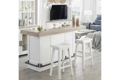 Mor Furniture Seating For 2|Dining Room Sets|Americana Bar Height Dining Table & 2 Stools In Cotton