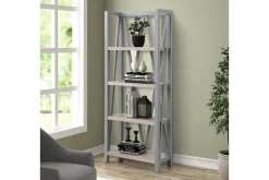 Mor Furniture Bookcases & Library Walls|Americana Bookcase In White Blue