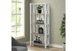 Mor Furniture Bookcases & Library Walls|Americana Bookcase In White Blue