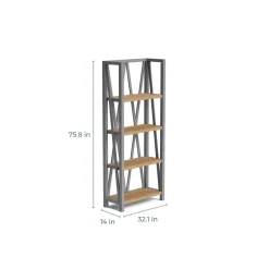 Mor Furniture Bookcases & Library Walls|Americana Bookcase In White Blue