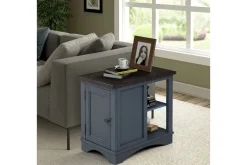 Mor Furniture Sofa & End Tables|Americana Chairside Table In Blue