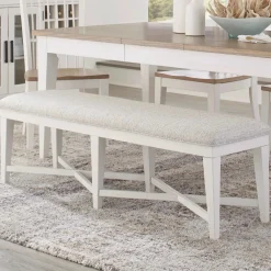 Mor Furniture Dining Benches|Americana Dining Bench In Cotton