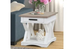 Mor Furniture Sofa & End Tables|Americana End Table In Gray Blue