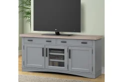 Mor Furniture Media Consoles & Hutches|Tv Stands|Americana Media Console In Gray, 63 Inch Blue