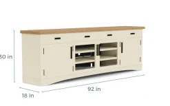 Mor Furniture Media Consoles & Hutches|Tv Stands|Americana Media Console In Gray, 63 Inch Blue