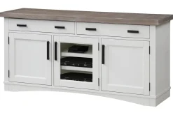 Mor Furniture Media Consoles & Hutches|Tv Stands|Americana Media Console In Gray, 63 Inch Blue