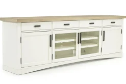 Mor Furniture Media Consoles & Hutches|Tv Stands|Americana Media Console In Gray, 63 Inch Blue