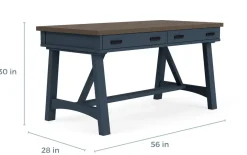 Mor Furniture Desks|Americana Office Desk In , 60 Inch Blue